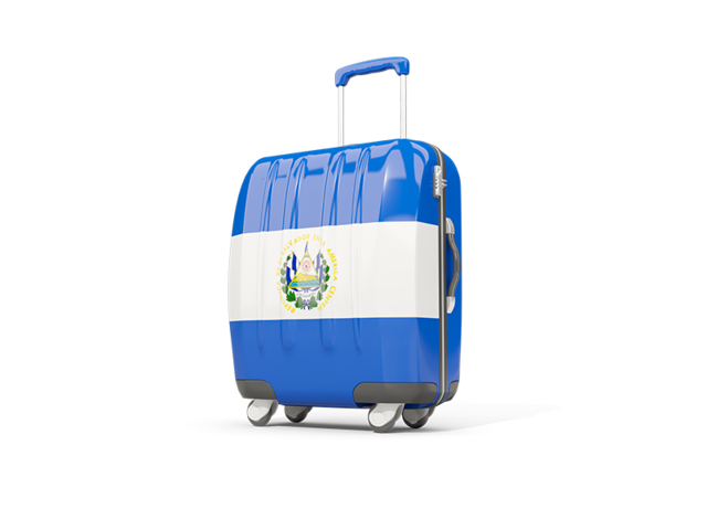 Suitcase with flag. Download flag icon of El Salvador at PNG format