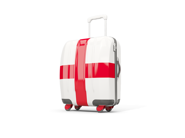 Suitcase with flag. Download flag icon of England at PNG format