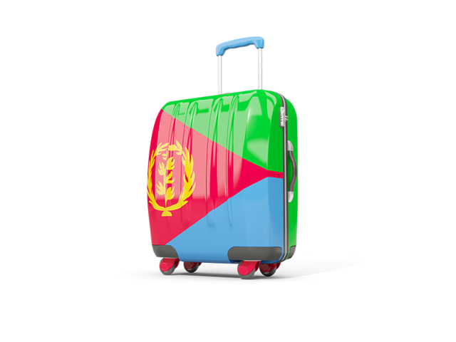 Suitcase with flag. Download flag icon of Eritrea at PNG format
