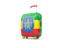 Ethiopia. Suitcase with flag. Download icon.