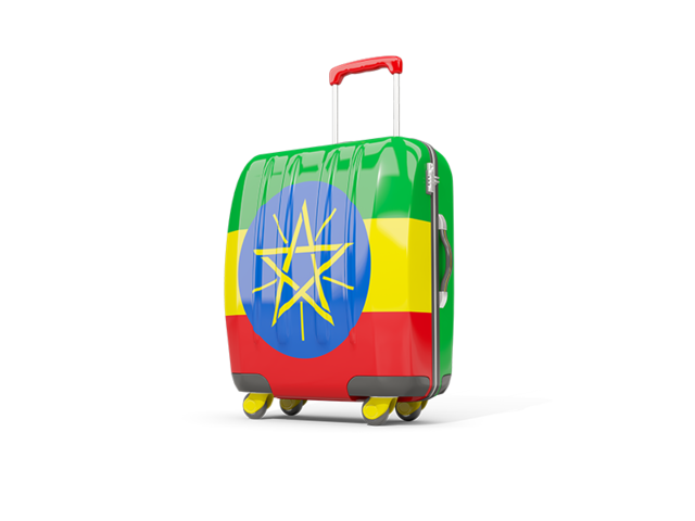 Suitcase with flag. Download flag icon of Ethiopia at PNG format