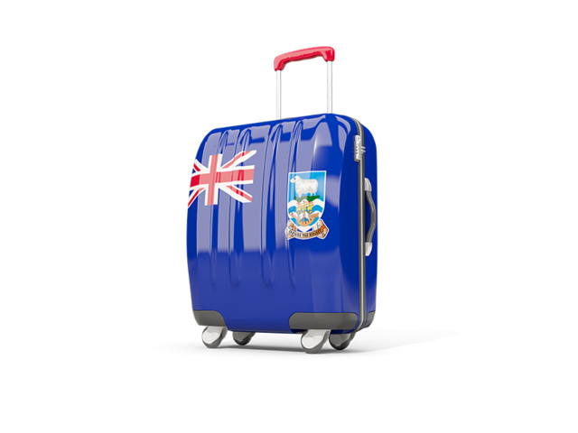 Suitcase with flag. Download flag icon of Falkland Islands at PNG format