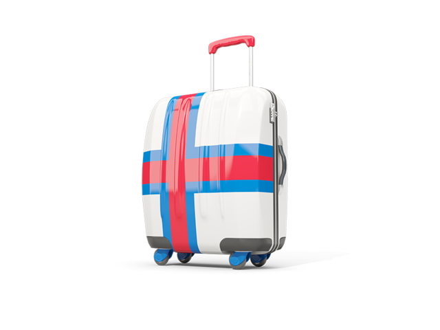 Suitcase with flag. Download flag icon of Faroe Islands at PNG format