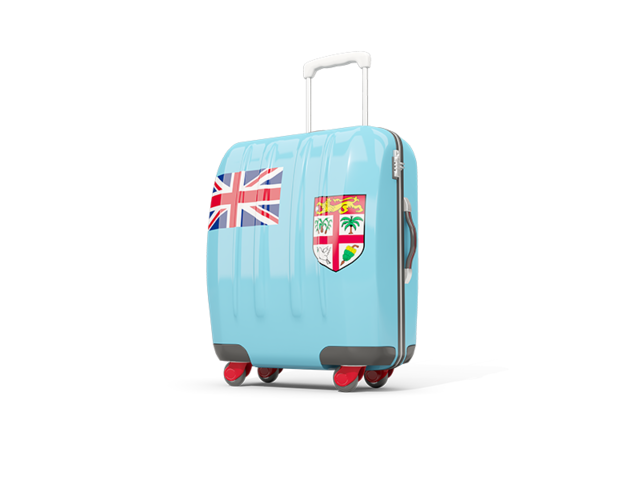 Suitcase with flag. Download flag icon of Fiji at PNG format