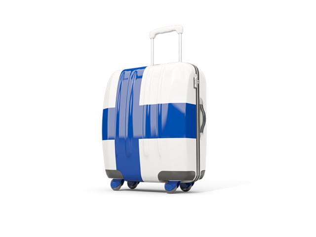 Suitcase with flag. Download flag icon of Finland at PNG format