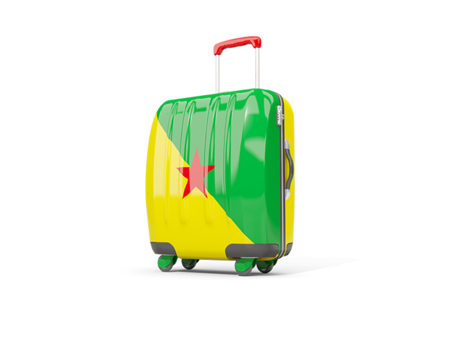 Suitcase with flag. Download flag icon of French Guiana at PNG format