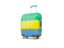 Gabon. Suitcase with flag. Download icon.