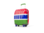 Gambia. Suitcase with flag. Download icon.