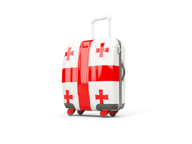 Suitcase with flag. Download flag icon of Georgia at PNG format