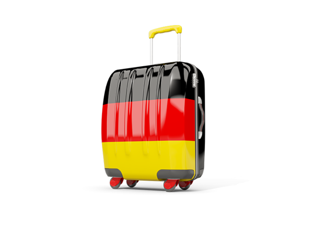 Suitcase with flag. Download flag icon of Germany at PNG format