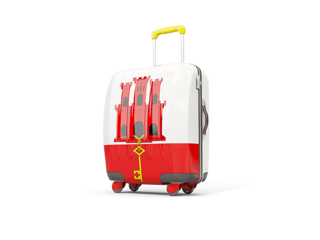 Suitcase with flag. Download flag icon of Gibraltar at PNG format