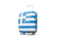 Greece. Suitcase with flag. Download icon.