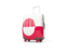 Greenland. Suitcase with flag. Download icon.