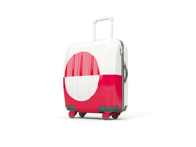 Suitcase with flag. Download flag icon of Greenland at PNG format