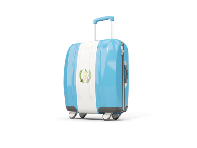 Suitcase with flag. Download flag icon of Guatemala at PNG format