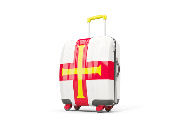 Suitcase with flag. Download flag icon of Guernsey at PNG format