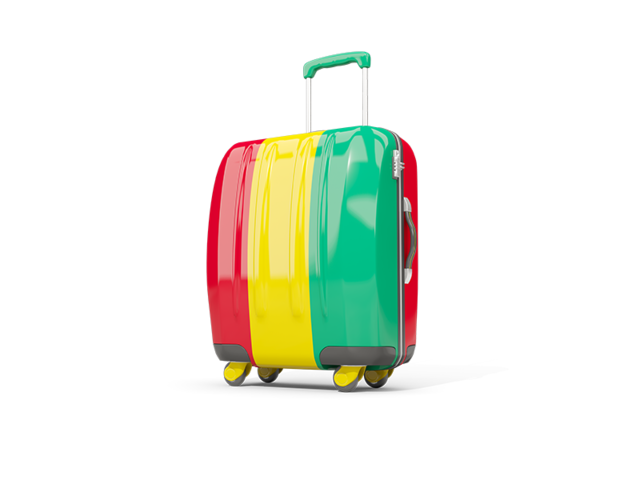 Suitcase with flag. Download flag icon of Guinea at PNG format