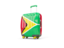 Guyana. Suitcase with flag. Download icon.