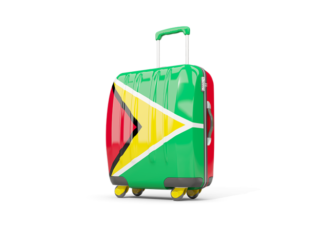 Suitcase with flag. Download flag icon of Guyana at PNG format