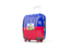 Haiti. Suitcase with flag. Download icon.