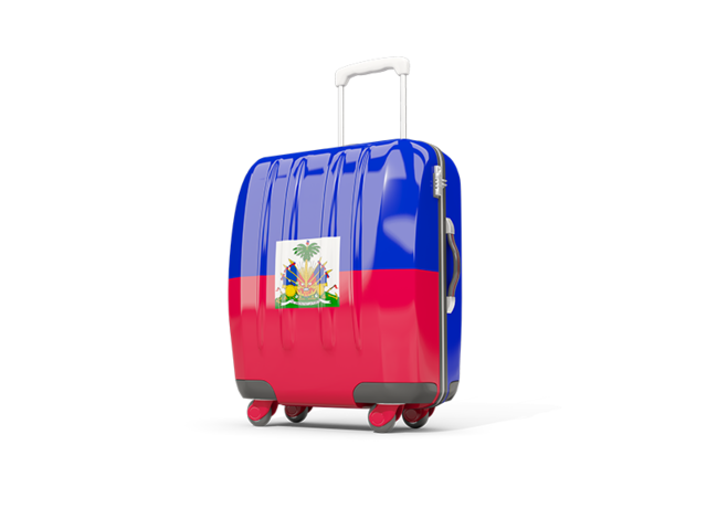 Suitcase with flag. Download flag icon of Haiti at PNG format