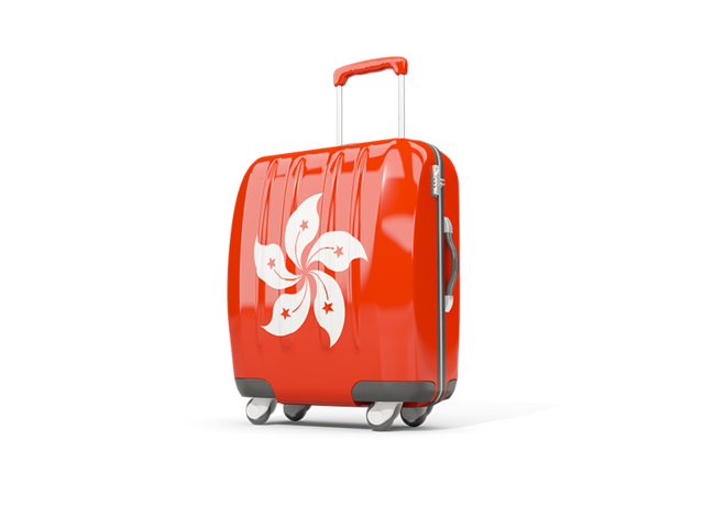 Suitcase with flag. Download flag icon of Hong Kong at PNG format