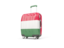 Hungary. Suitcase with flag. Download icon.