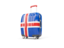 Iceland. Suitcase with flag. Download icon.