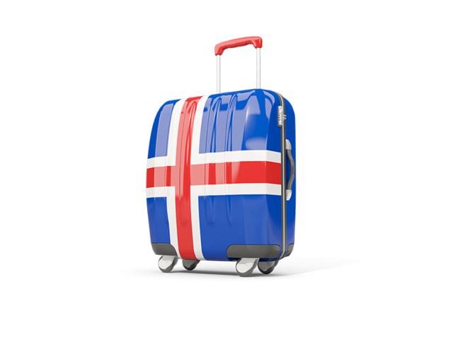 Suitcase with flag. Download flag icon of Iceland at PNG format