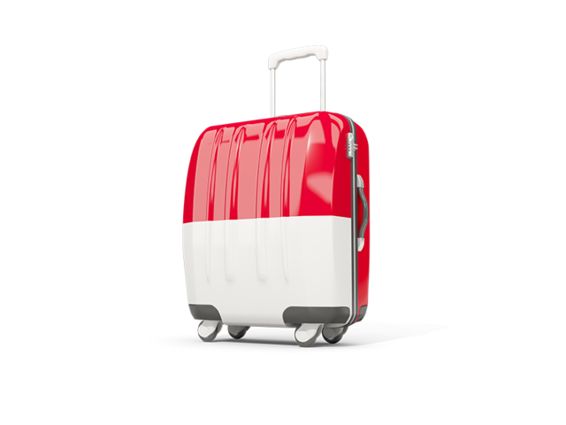 Suitcase with flag. Download flag icon of Indonesia at PNG format