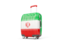 Iran. Suitcase with flag. Download icon.