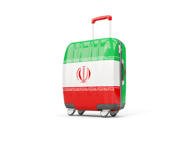Suitcase with flag. Download flag icon of Iran at PNG format