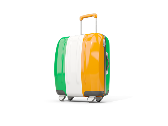 Suitcase with flag. Download flag icon of Ireland at PNG format