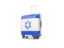 Israel. Suitcase with flag. Download icon.