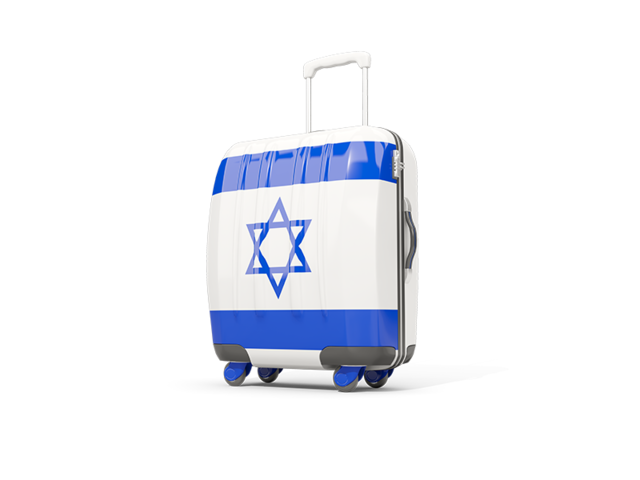 Suitcase with flag. Download flag icon of Israel at PNG format