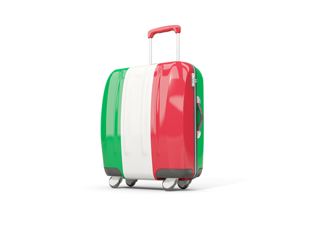 Suitcase with flag. Download flag icon of Italy at PNG format