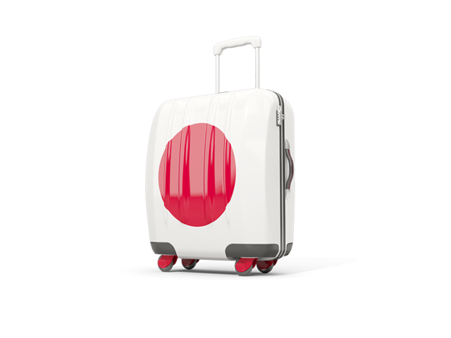 Suitcase with flag. Download flag icon of Japan at PNG format