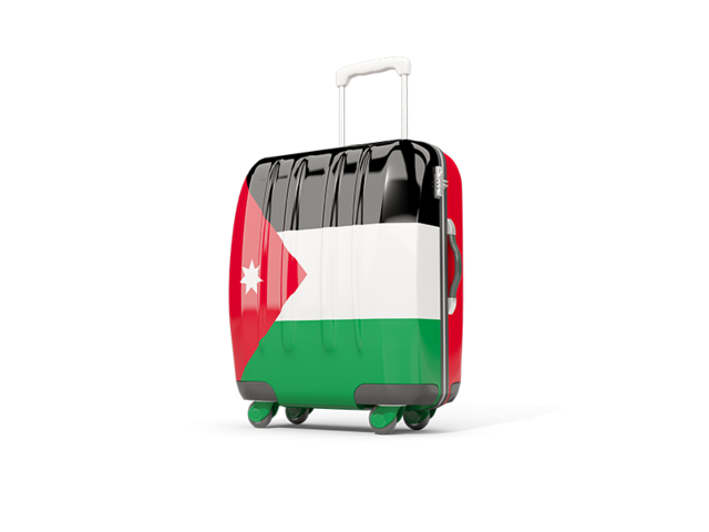 Suitcase with flag. Download flag icon of Jordan at PNG format