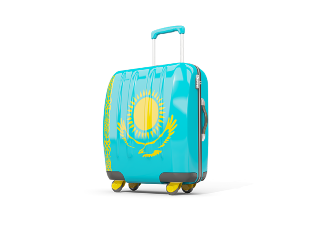 Suitcase with flag. Download flag icon of Kazakhstan at PNG format