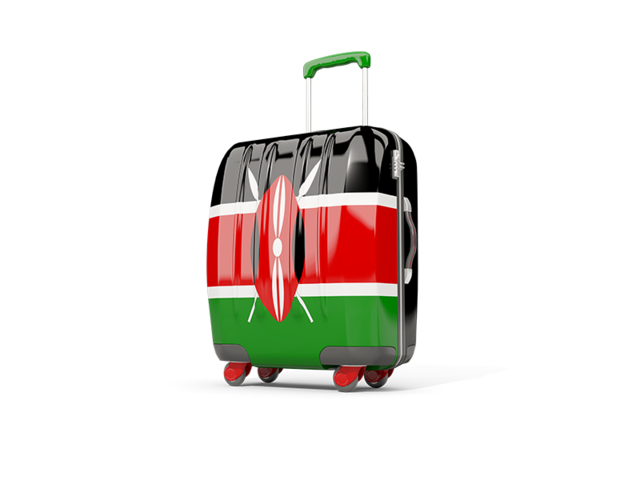 Suitcase with flag. Download flag icon of Kenya at PNG format