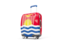 Kiribati. Suitcase with flag. Download icon.