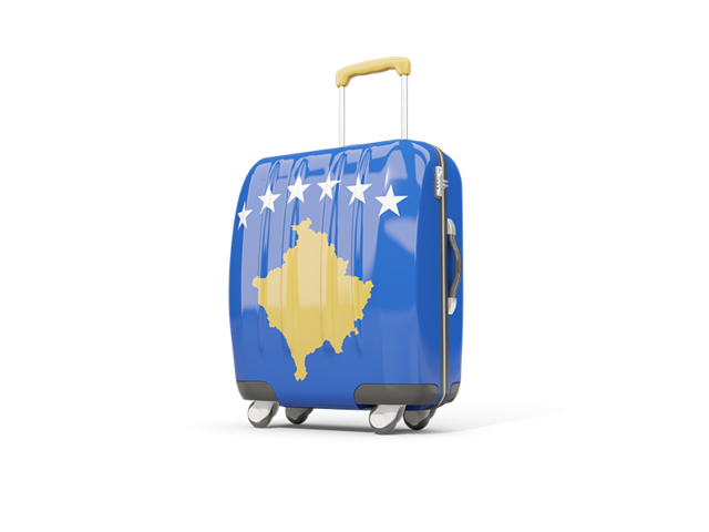 Suitcase with flag. Download flag icon of Kosovo at PNG format