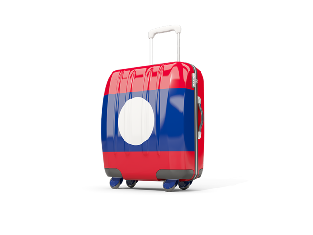 Suitcase with flag. Download flag icon of Laos at PNG format
