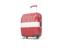 Latvia. Suitcase with flag. Download icon.