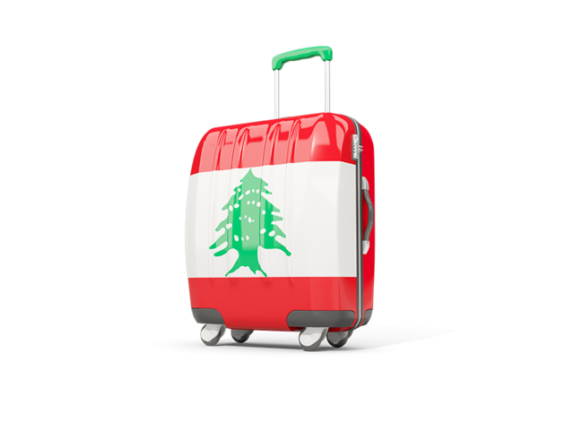 Suitcase with flag. Download flag icon of Lebanon at PNG format