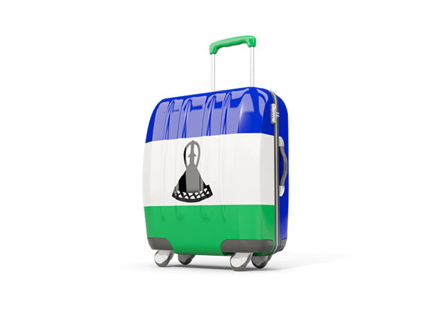 Suitcase with flag. Download flag icon of Lesotho at PNG format