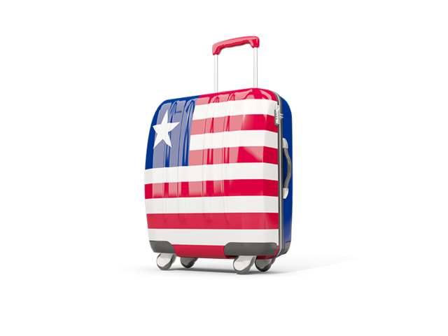 Suitcase with flag. Download flag icon of Liberia at PNG format