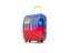 Liechtenstein. Suitcase with flag. Download icon.