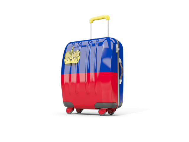 Suitcase with flag. Download flag icon of Liechtenstein at PNG format