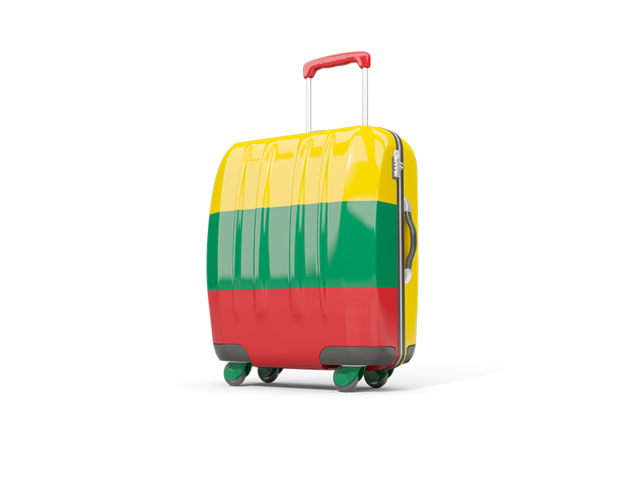 Suitcase with flag. Download flag icon of Lithuania at PNG format